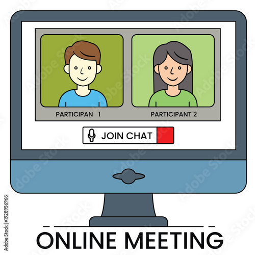 Online Call for a Meeting or a Family chat