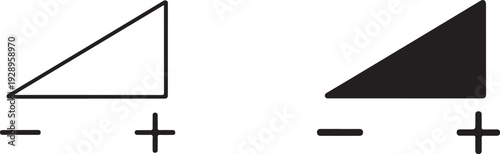 Two hands holding a black and white object in a symmetrical manner isolated on white background, illustration