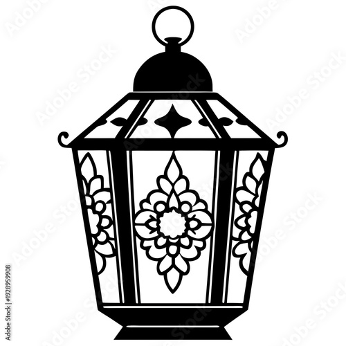 lantern on white background