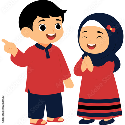Muslim Children Greeting