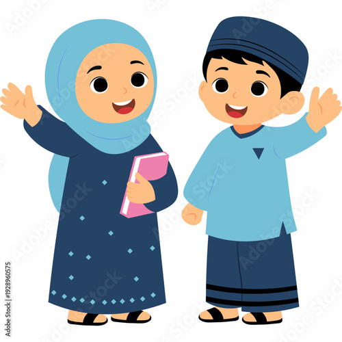 Muslim Children Greeting