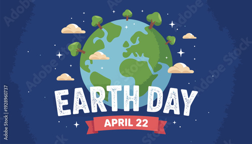 Vector earth day illustration celebrating environmental awareness on april 22nd with eco friendly vector graphics