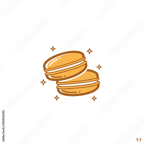 Delicious Macarons Stack with Sparkles - Sweet Dessert Treat