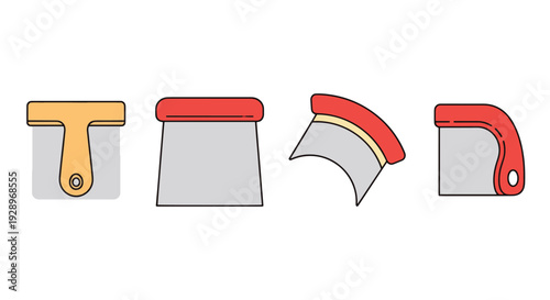 Dough Scraper Line soft minimal tone illustration