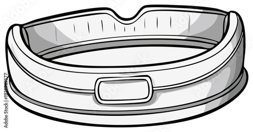 Vector Illustration of an Ashtray for Tobacco Ashes and Cigarette Butts