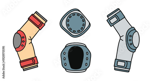 Elbow Pads Line art creative abstract color