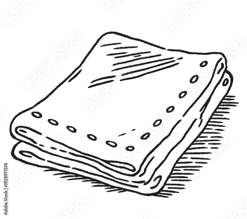 vector illustration of a napkin