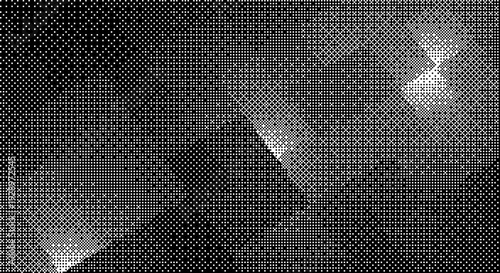 A minimalist vector graphic illustration of a halftone pattern design dither