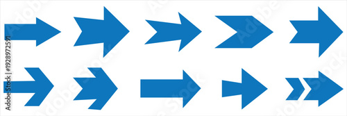 Red arrow icons big collection, right left directional pointers, curved and dotted navigation symbols isolated on white background, vector illustration set