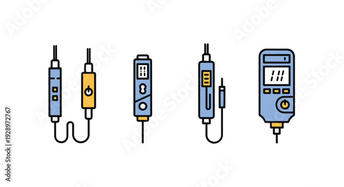 Electric Tester Line colorful shape illustration