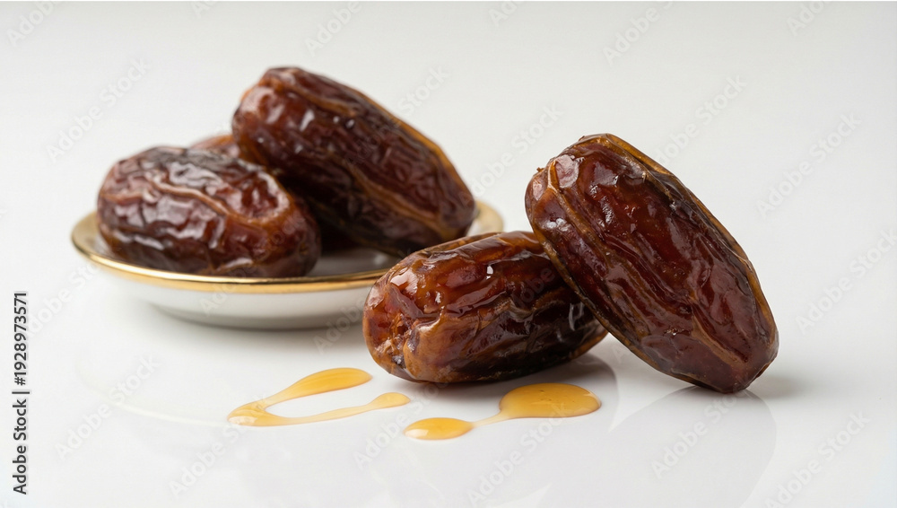 Obraz premium dates on a white plate