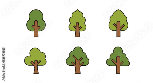 Environmental tree soft clean color vector
