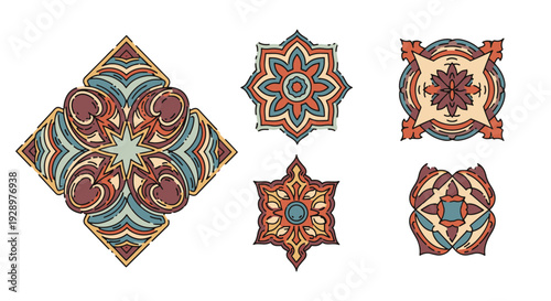Engraved Pattern Orn modern color vector design