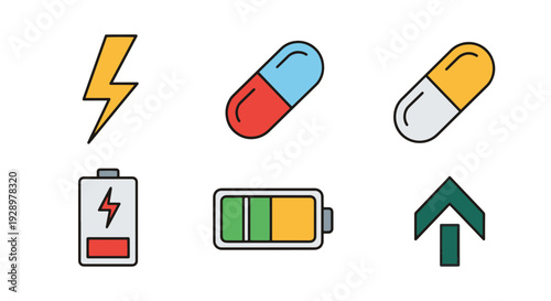 Energy Supplement creative tone color illustration