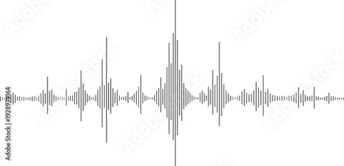 Audio sound wave waveform equalizer pulse music signal frequency digital technology vector illustration isolated on white background