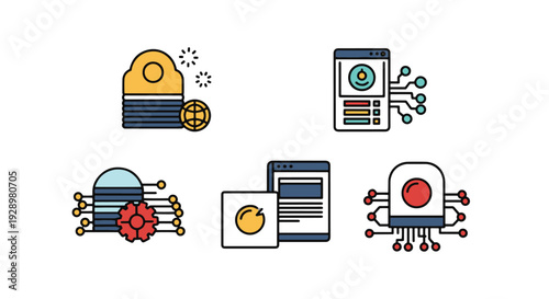 Data Breach Line art abstract dynamic color