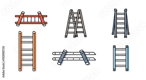 Extension Ladder abstract elegant tone illustration