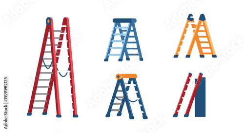 Extension Ladder creative color composition illustration