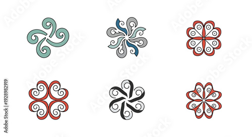 Decorative Ethnic soft minimal tone illustration