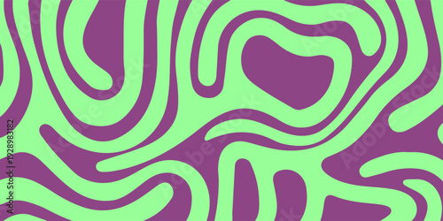 Modern abstract background with fluid pistachio green and purple waves forming smooth rhythmic curves, perfect for creative design layouts, wallpapers, posters, and digital compositions.