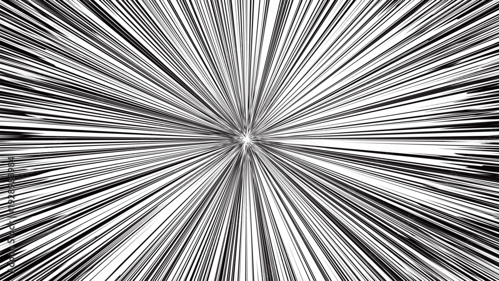 Obraz premium 集中線 効果背景 漫画風インパクトフレーム