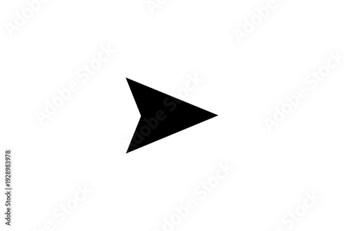Free Download Minimalist Arrowhead or Navigation Cursor Silhouette - GFXLoad