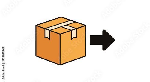 Delivery badge Line creative abstract color vector