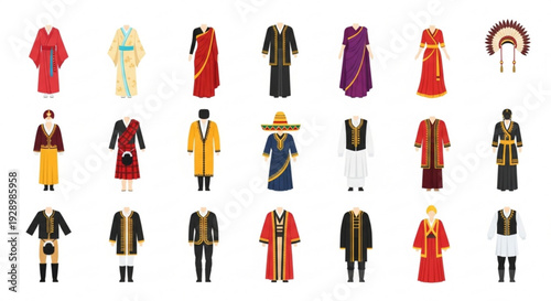 Traditional clothing from around the world cultural costumes and accessories diverse fashion styles ethnic wear global attire colorful outfits cultural heritage fashion