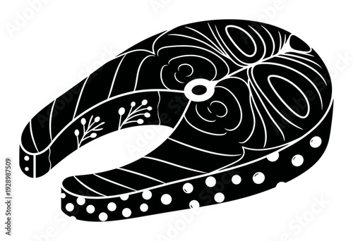 Plant-Based Salmon - Algae & Soya Vector Illustration