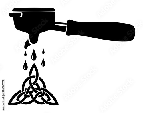 Celtic Knot Coffee - Espresso Art Vector