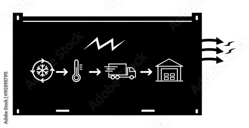 Cold Chain Logistics Infographic - Vector Illustration