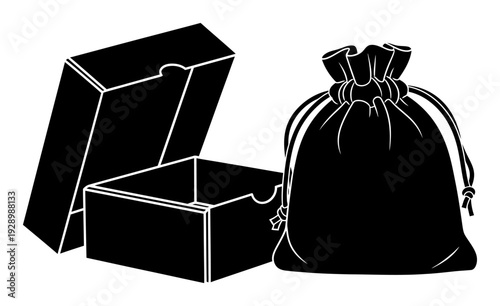 Eco Packaging, Jewelry Box Vector - Minimalist Design