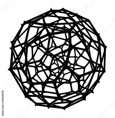 Radiolarian Skeleton - Geometric Vector Illustration