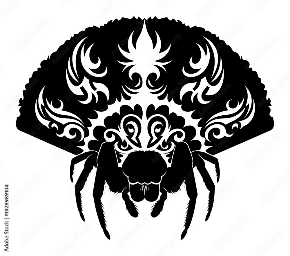 Fototapeta premium Peacock Spider Dance - Tribal Pattern Vector