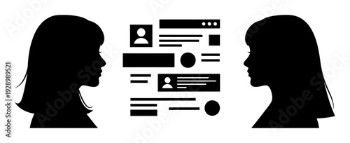 Surrogacy Platform Interface - Vector Illustration