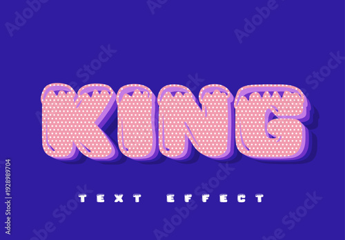 King Colorful Text Effect Design