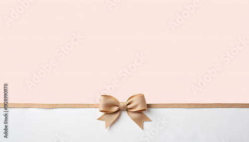 Elegant decorative bow on pastel background, celebration concept