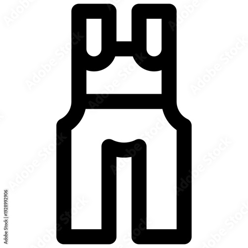 Overalls. Editable stroke vector icon.