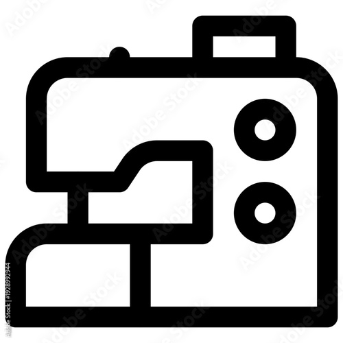 Sewing machine. Editable stroke vector icon.