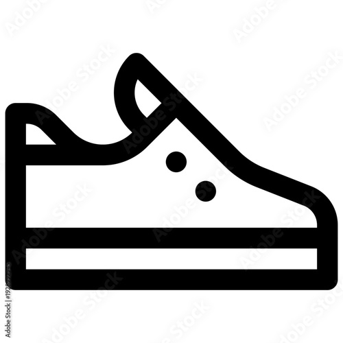 Sneakers. Editable stroke vector icon.