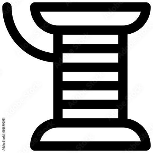 Thread. Editable stroke vector icon.