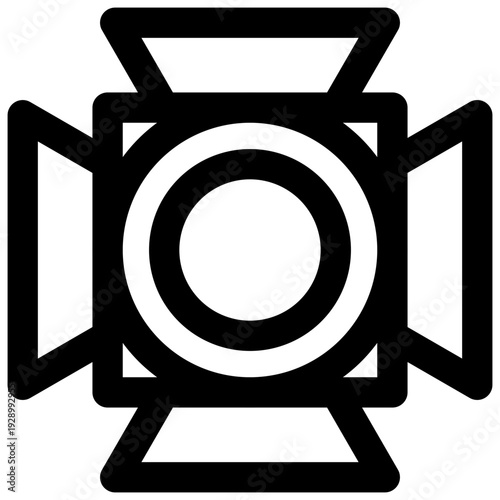 Stage light. Editable stroke vector icon.