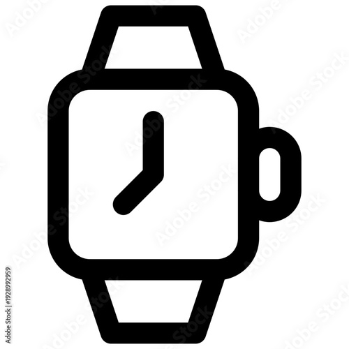 Watch. Editable stroke vector icon.