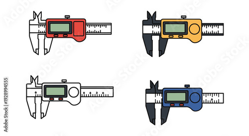 Digital Caliper Line modern abstract tone