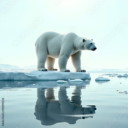 polar bear on ice