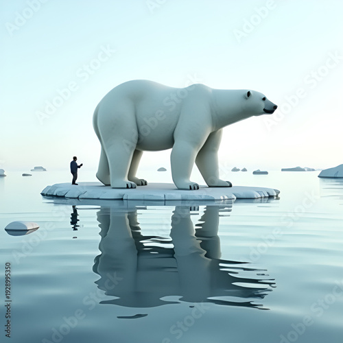 polar bear in the ice