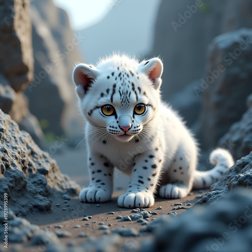 bengal cat on the snow