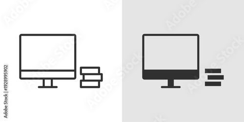 Workload Icon representing task management, project responsibility, and productivity tracking. Stroke, filled, and colored vector illustration.