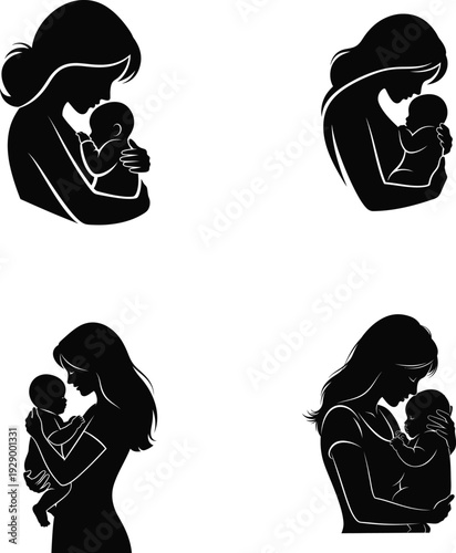 Heartwarming mother's day silhouettes of love and devotion