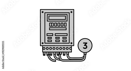 Distribution Board colorful shape illustration